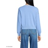 image:imageLands End Womens Cropped Fine Gauge Crew Neck Cardigan SweaterClear Blue Sky