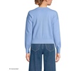 image:imageLands End Womens Cropped Fine Gauge Crew Neck Cardigan SweaterGreetingsBlue