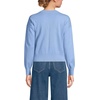 image:imageLands End Womens Cropped Fine Gauge Crew Neck Cardigan SweaterGreetingsBlue
