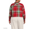 image:imageLands End Womens Cropped Flannel ShirtCompass RedEmerald Plaid