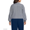 image:imageLands End Womens Cropped Flannel ShirtDeep SeaIvory Mini Check