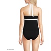 image:imageLands End Womens DCup Chlorine Resistant VNeck Halter Tankini Swimsuit TopBlackWhite