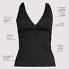 image:imageLands End Womens DCup Plunge Tankini TopBlack