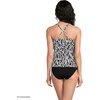 image:imageLands End Womens DCup Plunge Tankini TopBlackWhite Vine Floral