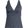 image:imageLands End Womens DCup Plunge Tankini TopNavyEgret White Stripe