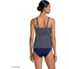 image:imageLands End Womens DCup Plunge Tankini TopNavyEgret White Stripe