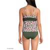 image:imageLands End Womens DCup Plunge Tankini TopPink FloralBorder Mix