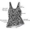 image:imageLands End Womens DCup Scoop Neck Swim Dress SwimsuitBlackWhite Vine Floral