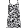 image:imageLands End Womens DCup Scoop Neck Swim Dress SwimsuitBlackWhite Vine Floral