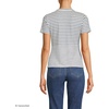 image:imageLands End Womens Drapey Rib Fitted Short Sleeve Mini TShirtIvoryDeep Sea Navy Stripe