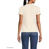 image:imageLands End Womens Drapey Rib Fitted Short Sleeve Mini TShirtIvoryPale Yellow Stripe