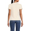 image:imageLands End Womens Drapey Rib Fitted Short Sleeve Mini TShirtIvoryPale Yellow Stripe