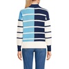 image:imageLands End Womens Drifter Cotton Quarter Zip Pullover SweaterDeep SeaFresh Ivory Stripe