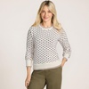 image:imageLands End Womens Drifter Jersey Crewneck SweaterHollyIvoryGreen