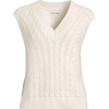 image:imageLands End Womens Drifter Modern Cable V Neck Vest SweaterFresh Ivory