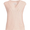 image:imageLands End Womens Drifter Modern Cable V Neck Vest SweaterPink Opal