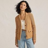 image:imageLands End Womens Drifter Ribbed Collared Blazer SweaterCanyon Camel
