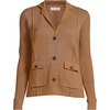 image:imageLands End Womens Drifter Ribbed Collared Blazer SweaterCanyon Camel
