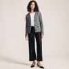 image:imageLands End Womens Drifter Ribbed Collared Blazer SweaterCharcoal Heather
