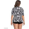 image:imageLands End Womens Elbow Sleeve Rash GuardBlack Blossom Floral