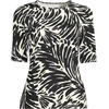 image:imageLands End Womens Elbow Sleeve Rash GuardBlackEgret White Leaf Scroll