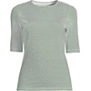 image:imageLands End Womens Elbow Sleeve Rash GuardFusion Green Mini Stripe
