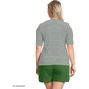 image:imageLands End Womens Elbow Sleeve Rash GuardFusion Green Mini Stripe