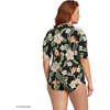 image:imageLands End Womens Elbow Sleeve Rash GuardHibiscus FloralBlack