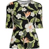 image:imageLands End Womens Elbow Sleeve Rash GuardHibiscus FloralBlack