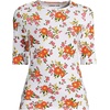image:imageLands End Womens Elbow Sleeve Rash GuardWhite Spring Floral