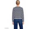 image:imageLands End Womens Fine Gauge Cotton Milano Blazer SweaterDeep SeaIvory Stripe