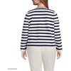 image:imageLands End Womens Fine Gauge Cotton Milano Blazer SweaterFresh IvoryNavy Breton Stripe