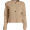 image:imageLands End Womens Fine Gauge Cotton Milano Blazer SweaterVicuna Heather