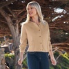 image:imageLands End Womens Fine Gauge Cotton Milano Blazer SweaterVicuna Heather