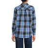 image:imageLands End Womens Flannel Boyfriend Fit Long Sleeve ShirtBlue Vintage Plaid