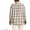 image:imageLands End Womens Flannel Boyfriend Fit Long Sleeve ShirtRich Camel Buffalo Check