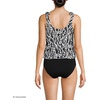 image:imageLands End Womens Flutter Tie Tankini TopBlackWhite Vine Floral