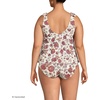 image:imageLands End Womens Flutter Tie Tankini TopEgret White Ornate Floral