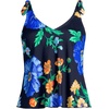 image:imageLands End Womens Flutter Tie Tankini TopNavyExploded Poppy Floral