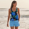 image:imageLands End Womens Flutter Tie Tankini TopNavyExploded Poppy Floral