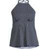 image:imageLands End Womens Halter Tankini TopNavyEgret White Stripe