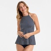 image:imageLands End Womens Halter Tankini TopNavyEgret White Stripe