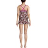 image:imageLands End Womens High Neck Swim Dress  High Rise CottonRich Stretch Knit PullOn Casual Trousers Work Travel Lounge Petite and Plus SizesBlack Multi Palm