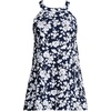 image:imageLands End Womens High Neck Swim Dress  High Rise CottonRich Stretch Knit PullOn Casual Trousers Work Travel Lounge Petite and Plus SizesNavy Blossom Floral