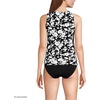 image:imageLands End Womens High Neck UPF 50 Modest Tankini Top SwimsuitBlack Blossom Floral