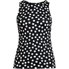 image:imageLands End Womens High Neck UPF 50 Modest Tankini Top SwimsuitBlackEgret White Tossed Dots
