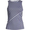 image:imageLands End Womens High Neck UPF 50 Modest Tankini Top SwimsuitDeep Sea Mixed Diagonal Stripe