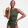 image:imageLands End Womens High Neck UPF 50 Modest Tankini Top SwimsuitRich Olive Green