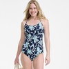 image:imageLands End Womens High Waisted Bikini BottomsTropic FloralNavy