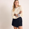 image:imageLands End Womens Lightweight Denim Above the Knee SkortDeep Rinse